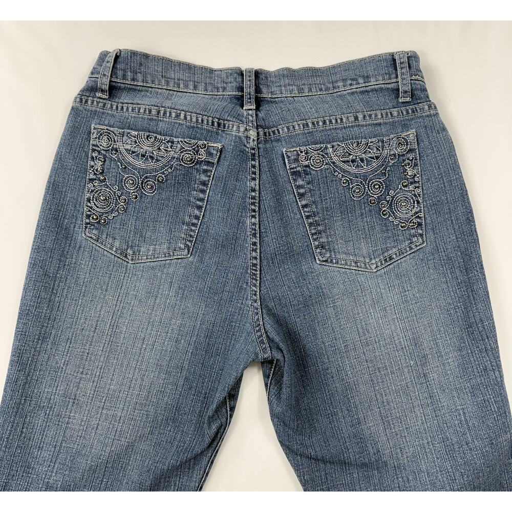 Zena Jeans  Y2K Women's Denim Boot Cut Ebriodery Pockets actual sizes 29x30 - Picture 8 of 11